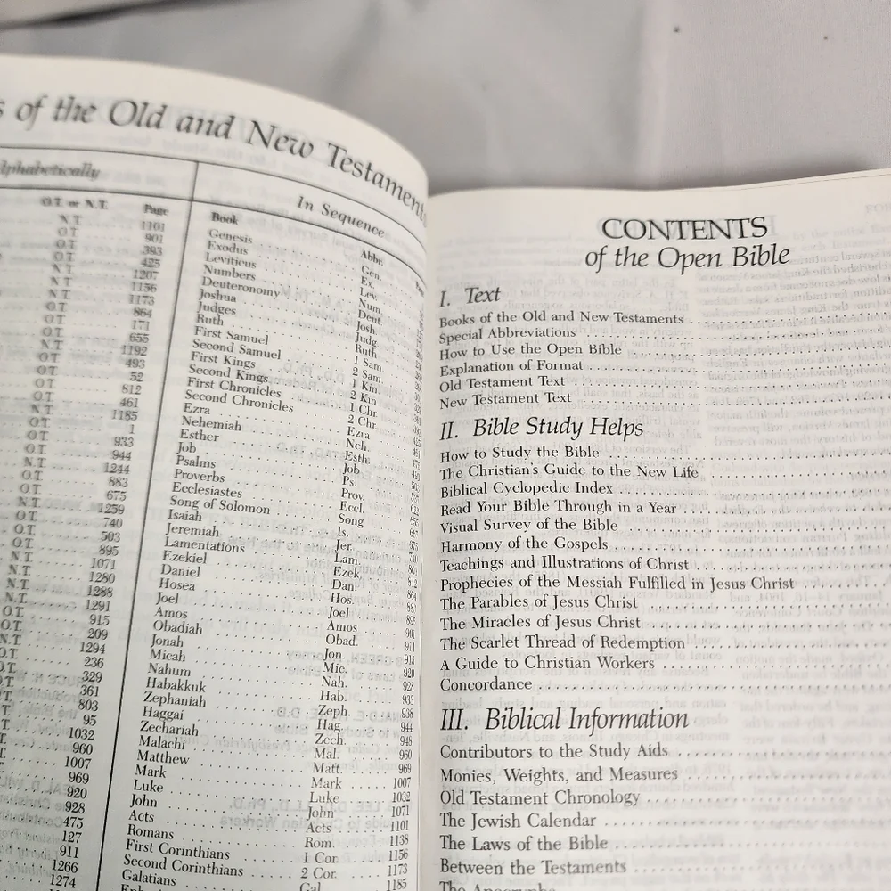 Vintage 1985 Holy Bible New King James Version The Open Bible Expanded Edition